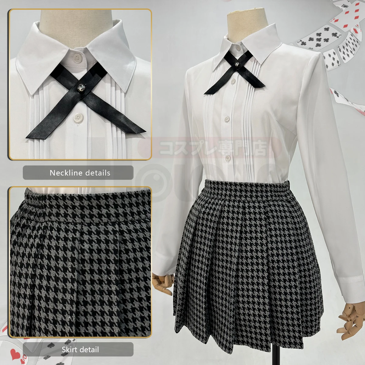 HOLOUN Kakegurui-Compulsive Gambler аниме Jabami Yumeko косплей костюм парик школьная форма кулон