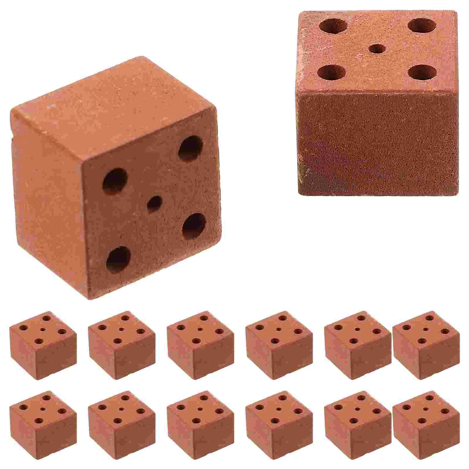 

20 Pcs Mini Bricks Cinder Blocks Landscaping Props DIY Miniature Poppets Kids Ornament Brain Toy Landscape Wall Model