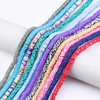 5mm flat round polymer clay beads chip disk loose spacer handmade beads for diy jewelry making bracelet finding 31colors3pcs