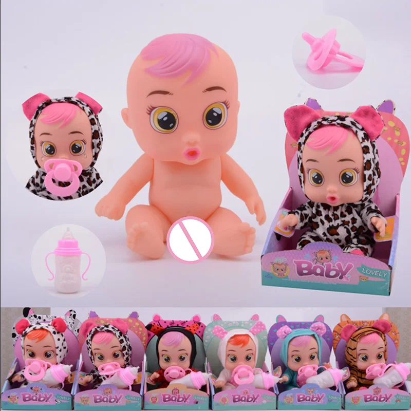 

Электрические куклы для плача, детская игрушка для ухода за животными, полностью силиконовая кукла для детей, кукла-сюрприз для питья, подар...