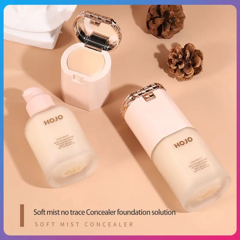 

Soft Mist Seamless Concealer Liquid Foundation Moisturizing Cover Freckles Acne Spots And Dark Circle Base Makeup TSLM1