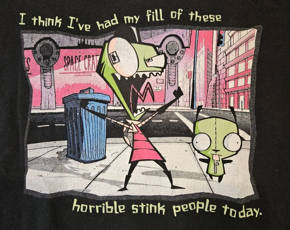 Футболка из хлопка в стиле унисекс от INVADER ZIM все размеры YI147