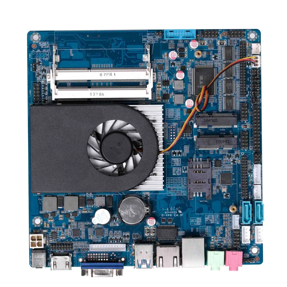 

Hot Sale ELSKY Dual Core 2.2GHz LVDS VGA 4K Display 2 DDR3 16GB RAM Smart Fan Mini ITX Motherboard With SIM Card Slot Robot