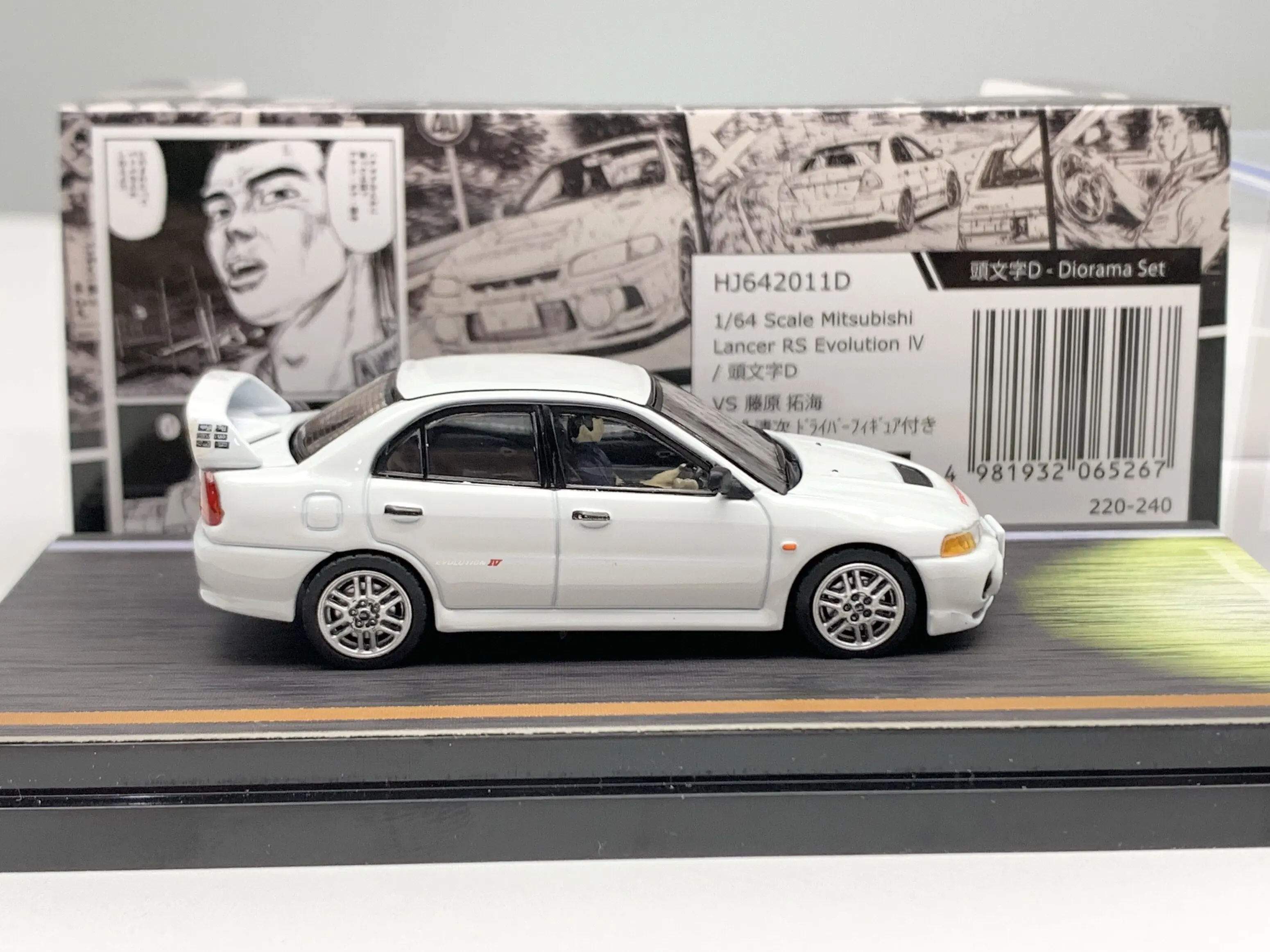 Фото Модель автомобиля Diecast Hobby Japan Mitsubishi EVO 4 белого цвета, масштаб 1:64, из сплава №4