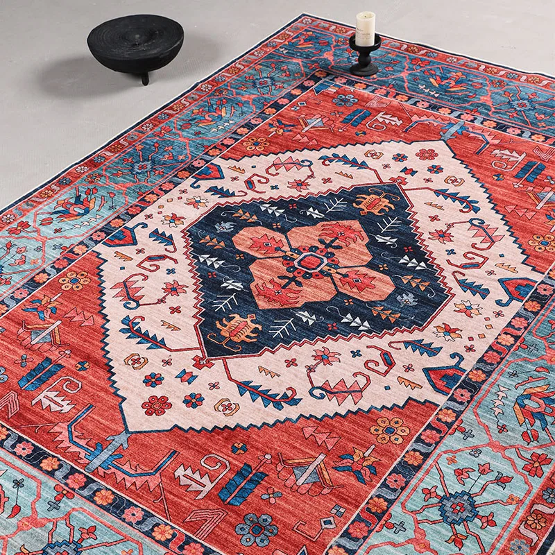 

Moroccan Ethnic Carpet Living Room Bedroom Vintage Persian Rug Home Foldable Washable Floor Mat Bedside Rugs Ковер В Гостиную