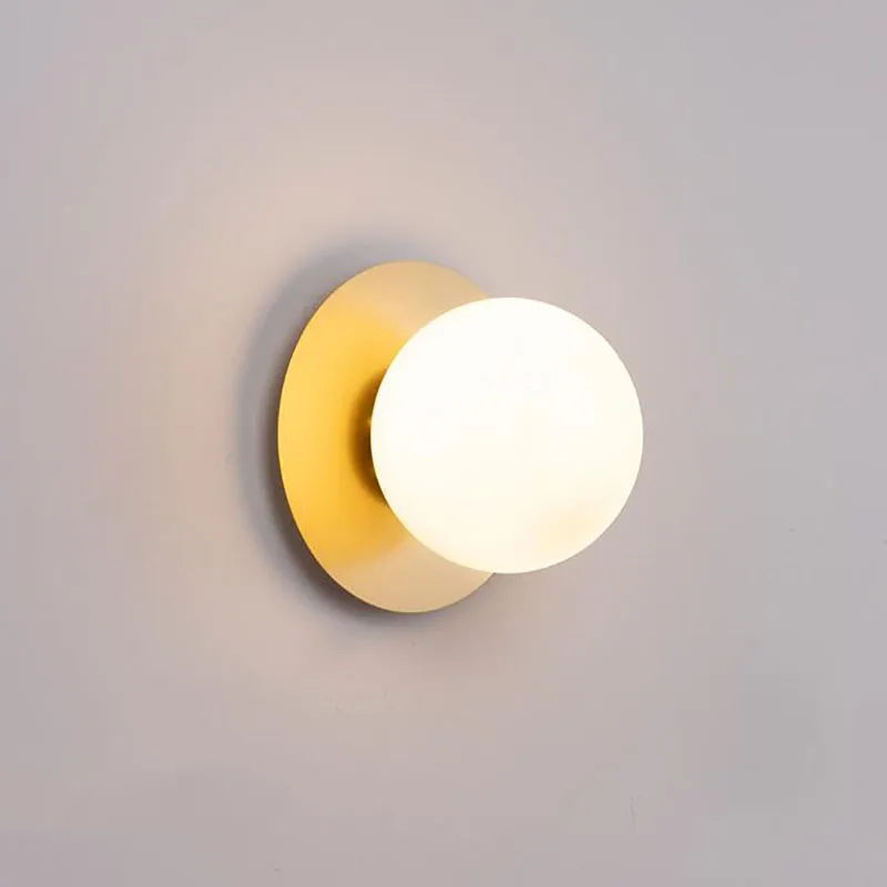 

Nordic Glass Ball LED Wall Light for Living Room Interior Bedroom LED Wall Lighting Fixture with 12W E27 Bulb Wall Sconce