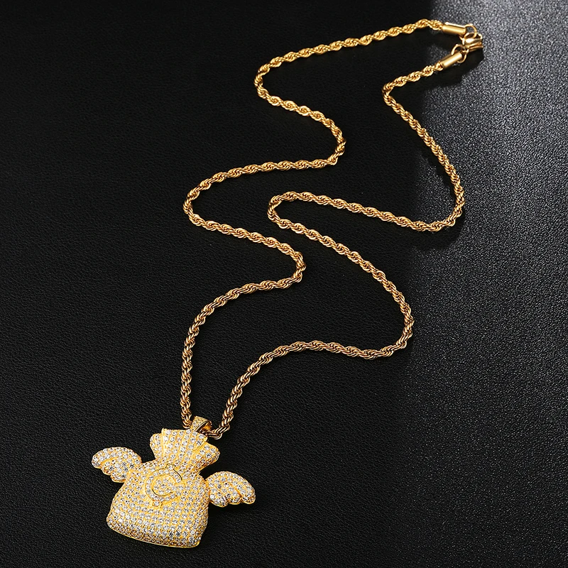 Ожерелье D &amp Z с подвеской в виде буквы C цепочка кулоном крыла сверкающего