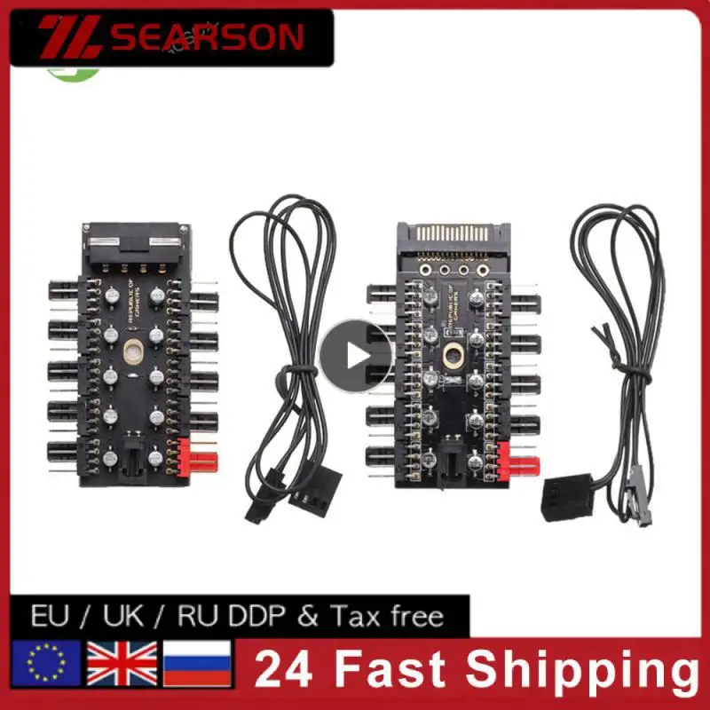 

Temperature Control Hub Synchronization Gathering Line Adapter 4pin Pwm 10-bit Distributor Computer Cable Speed Controller Black