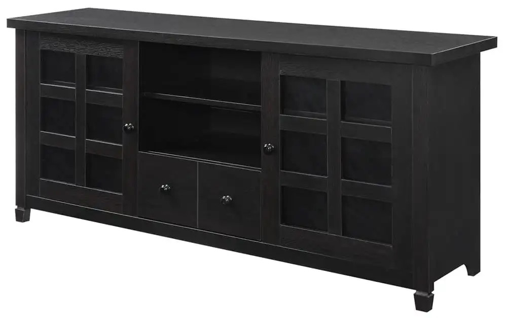 

Lane 1 Drawer Stand with Storage Cabinets and Shelves for TVs to 65 Inches, Espresso