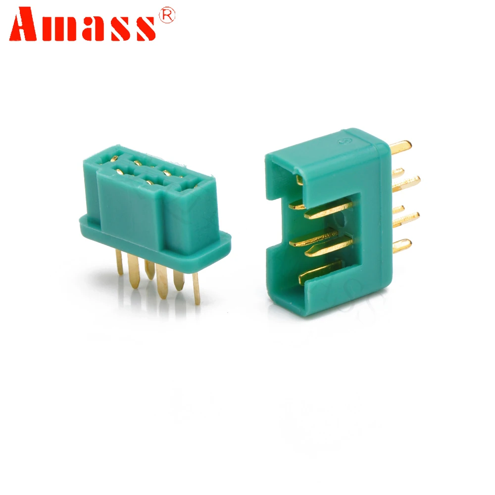 10Pairs Amass MPX Male Female 6-pin Plug Connector Gold Plating For RC Model Part Airplane Plane Drone Toys DIY Parts - купить по