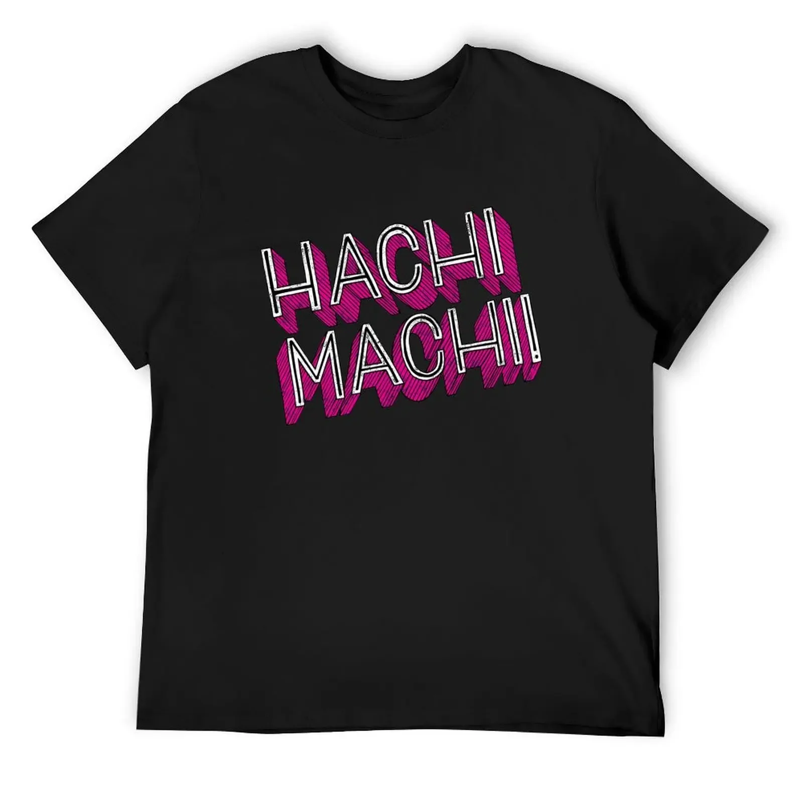 HACHI MACHI! T-Shirt sports fans plus sizes Short sleeve tee blacks Men's cotton t-shirt