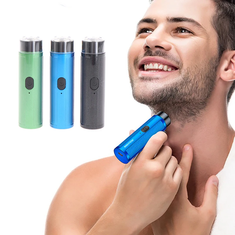 

Mini USB Electric Shaver Razor Portable Rotary Cutter Head Beard Stubble Trimmer Travel Use