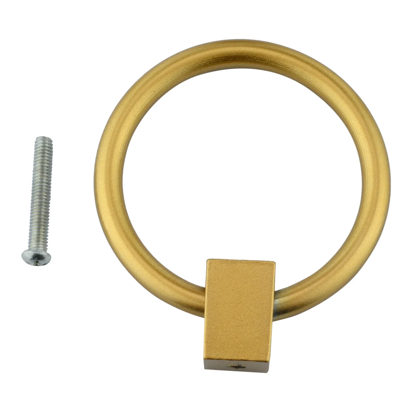 Ручка-Кольцо из цинкового сплава с винтом для мебели, комода, ящика, матовая золотая ручка для кухонного шкафа, гардероба, дверные ручки и ручки