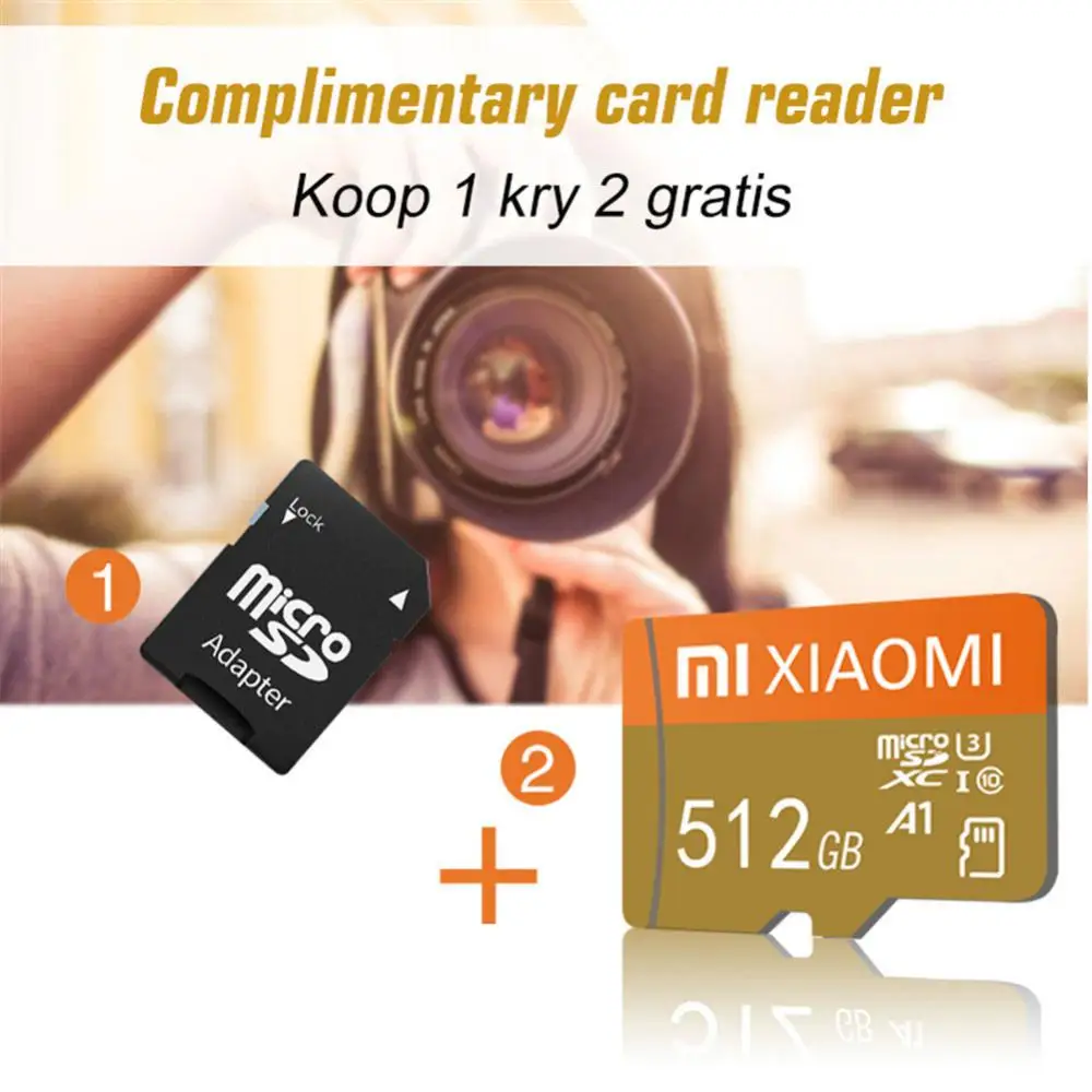 Карта памяти XIAOMI 512 ГБ 256 128 Гб 64 32 16 8 высокоскоростная флэш-карта TF SD Micro |