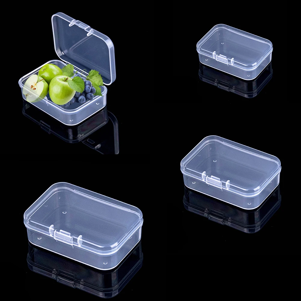 

Mini Plastic Box Rectangular Box Translucent Box Packing Box Storage Box Dustproof Durable Strong Jewelry Storage Case Container