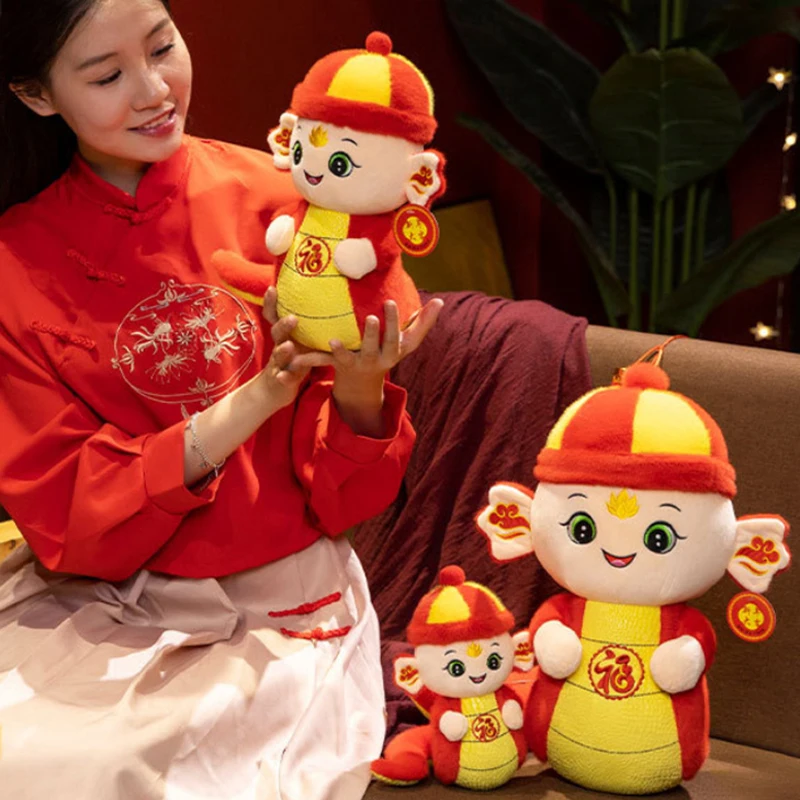 2025 змеиный год талисман кукла удачи зодиакальная змея китайское украшение