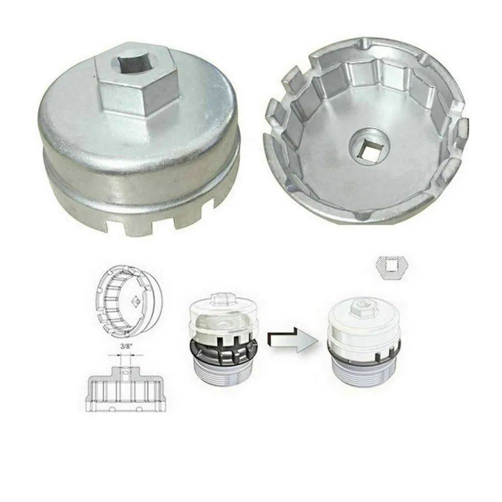

Car Oil Filter Wrench Cap 79mm Aluminum For Toyota Prius Tool Remover 14 Flutes 64.5mm Oil Filters Auto Replacement Parts