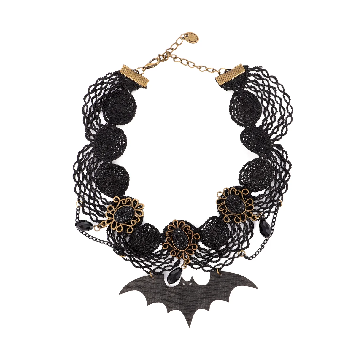 Ожерелье с летучей мышью черные ожерелья цепочка подвеской эластичное ювелирное