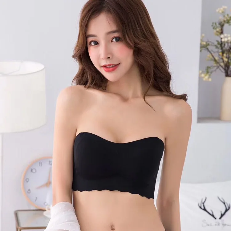 

Fashion Under Wear Women Strapless Bandeau Top Off Shoulder Ladies Intimates Sexy Black Thin Tube Tops Clothes Tops Underwear