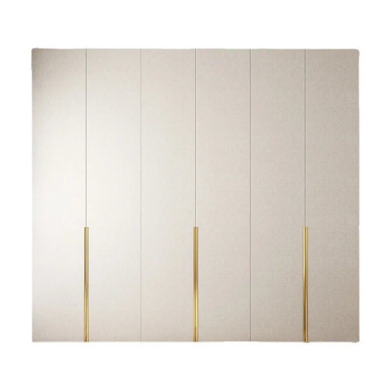 

Combination Cabinet Wardrobe Modern Minimalist Bedroom Household Cream White Wardrobe