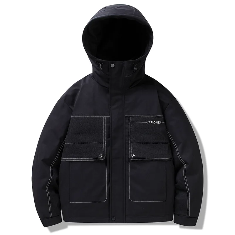90% White Eider Down Jacket Men's Short Winter Trend Hooded Fashion Jacket 2022 Winter Casual and Thick Thermal Top
