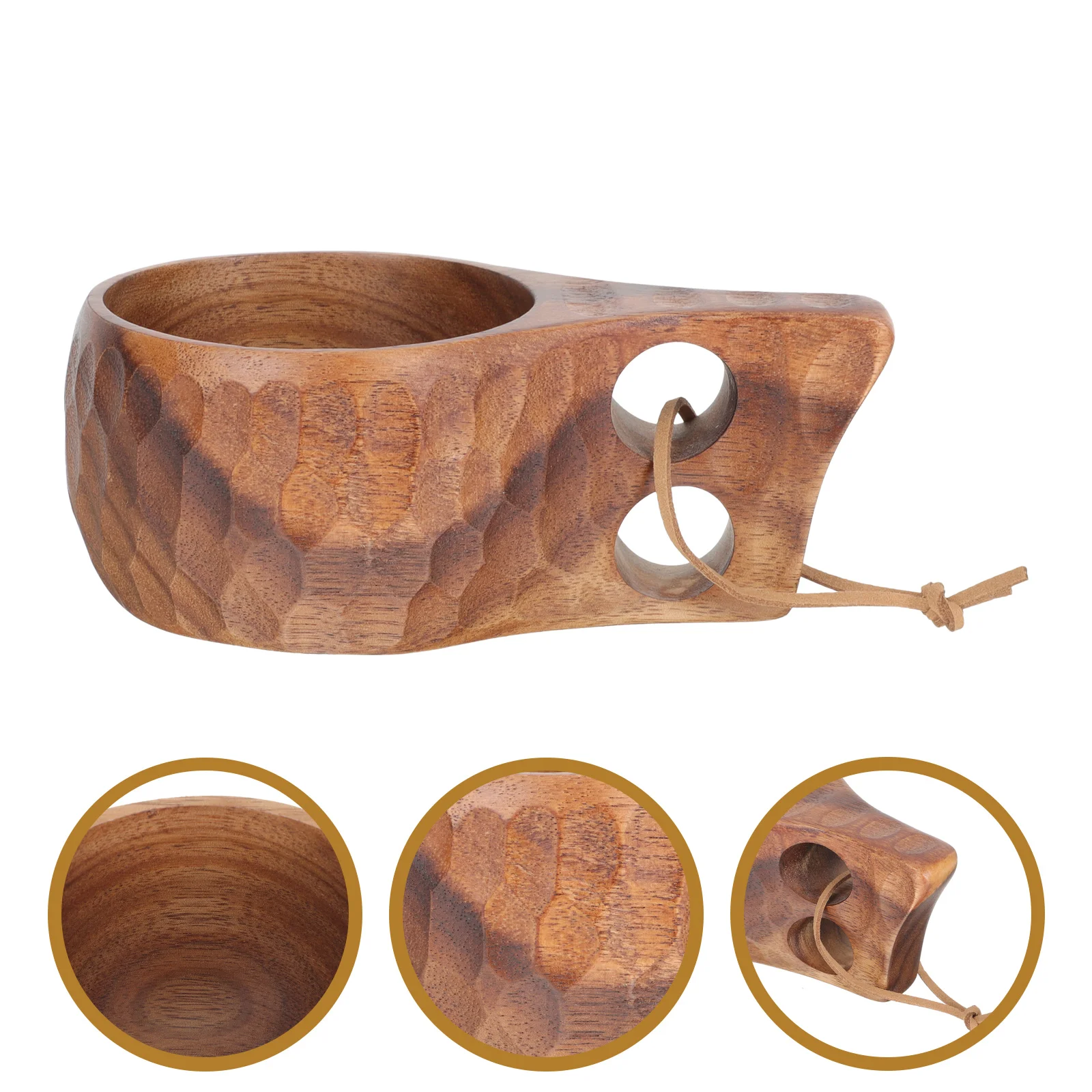 

Wooden Finnish Cup Milk Holder Espresso Mug Small Coffee Nordic Style Water Ceramic Drinking Home