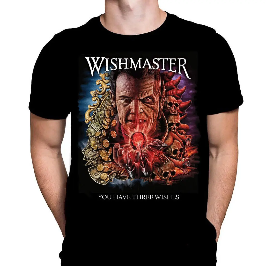 Фото WISHMASTER, футболка из фильма, демон, ужас, Хэллоуин, ужас, шейный платок №1