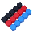 20 шт. 17 мм 19 мм 21 мм черная Автомобильная колпачок на колесо s болты крышки гайки силиконовые автомобильные колесные фонари винтовая крышка Стайлинг анти-фонарь