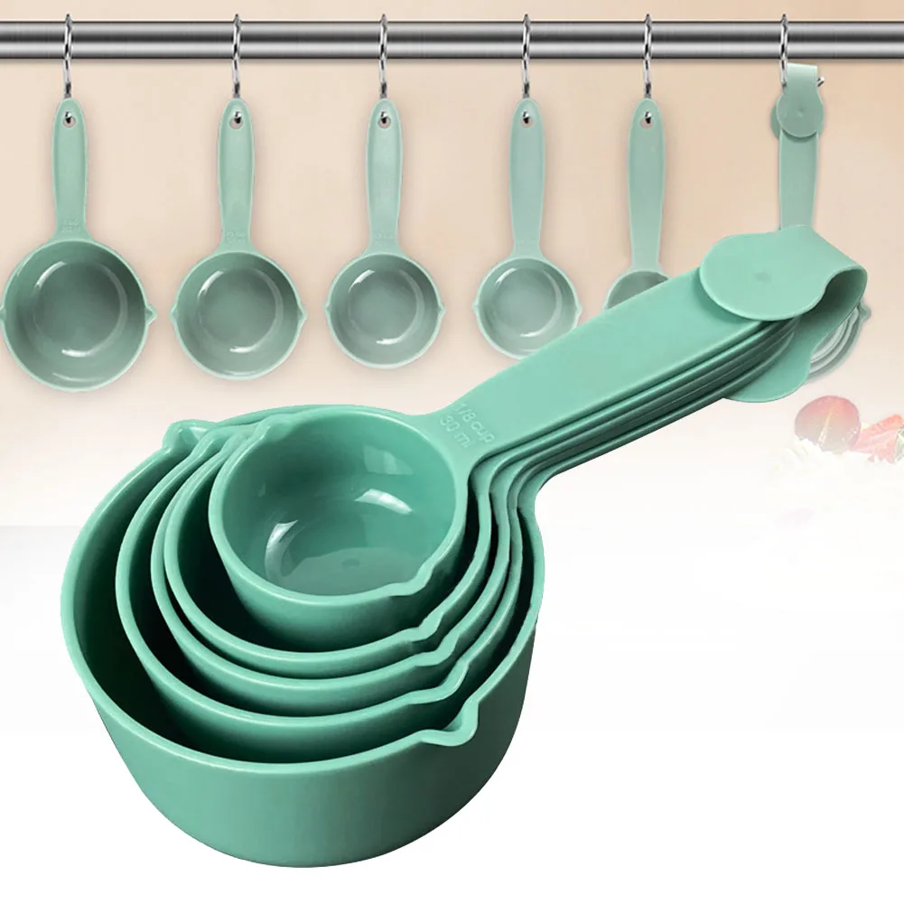 

5pcs Baking Measuring Spoon Cup Plastic Cup Measuring Cup Baking Accessories Measuring Cups And Spoons Cake Tools Kitchen Gadget
