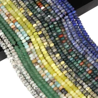 matte natural gem stone abacus bead loose flat rondelle bead tiger eye agates spacer beads diy jewelry making bracelet wholesale