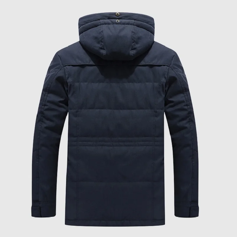 Outdoor Plus Velvet Thick Cold-proof Warm Cotton-padded Jacket for Men's Trend Casual Oversized Padded Jacket Winter Coat