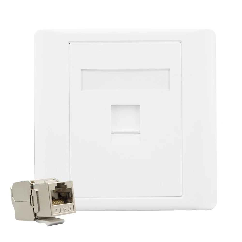

1 Port CAT7 RJ45 Wall Panel CAT.7 LAN Interface Socket For 10G Network Plug