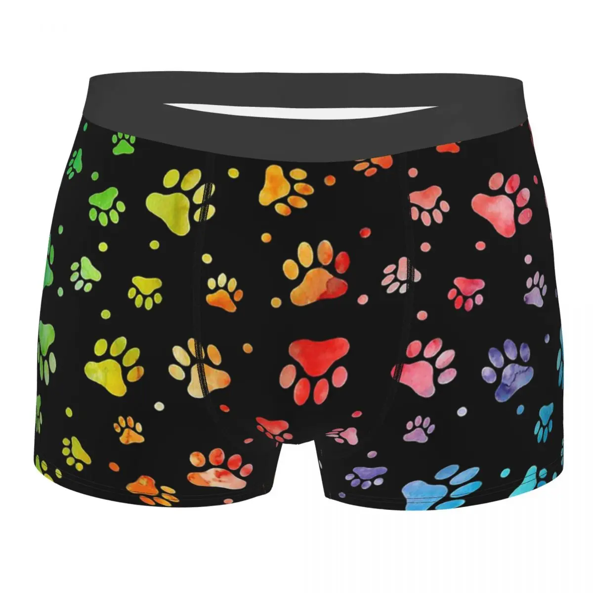 

Paw Watercolor Colorful Animal Cute Forest Ocean Underpants Cotton Panties Male Underwear Ventilate Shorts Boxer Briefs