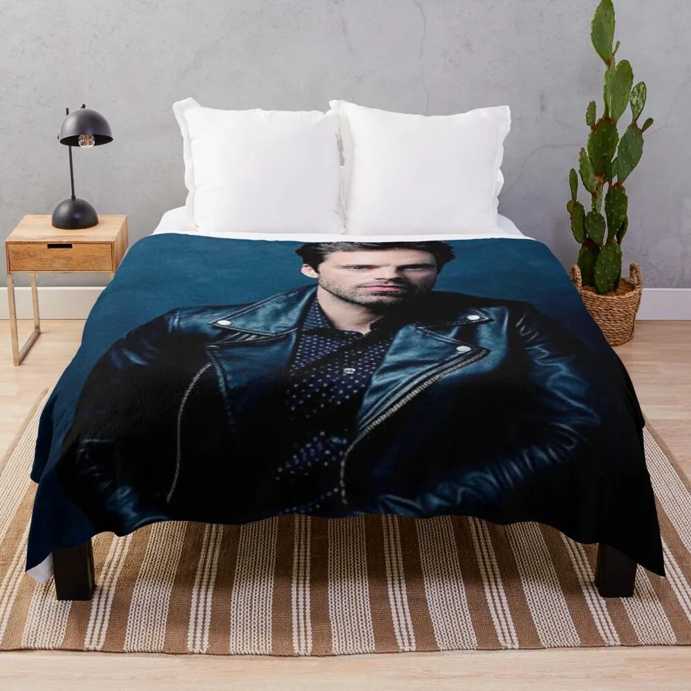 

Sebastian Stan Throw Blanket travel blanket multi-purpose furry blanket
