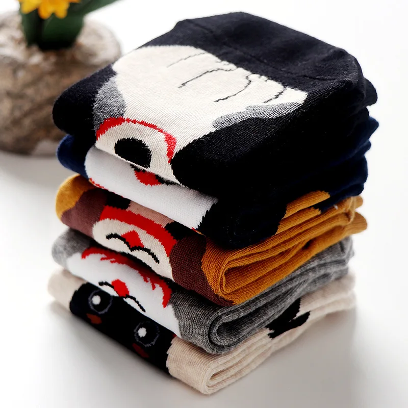 Cartoon Women's Socks Small Fresh Short Tube Socks Spring/Summer New Cotton Socks Autumn/Winter Boat Socks Dog