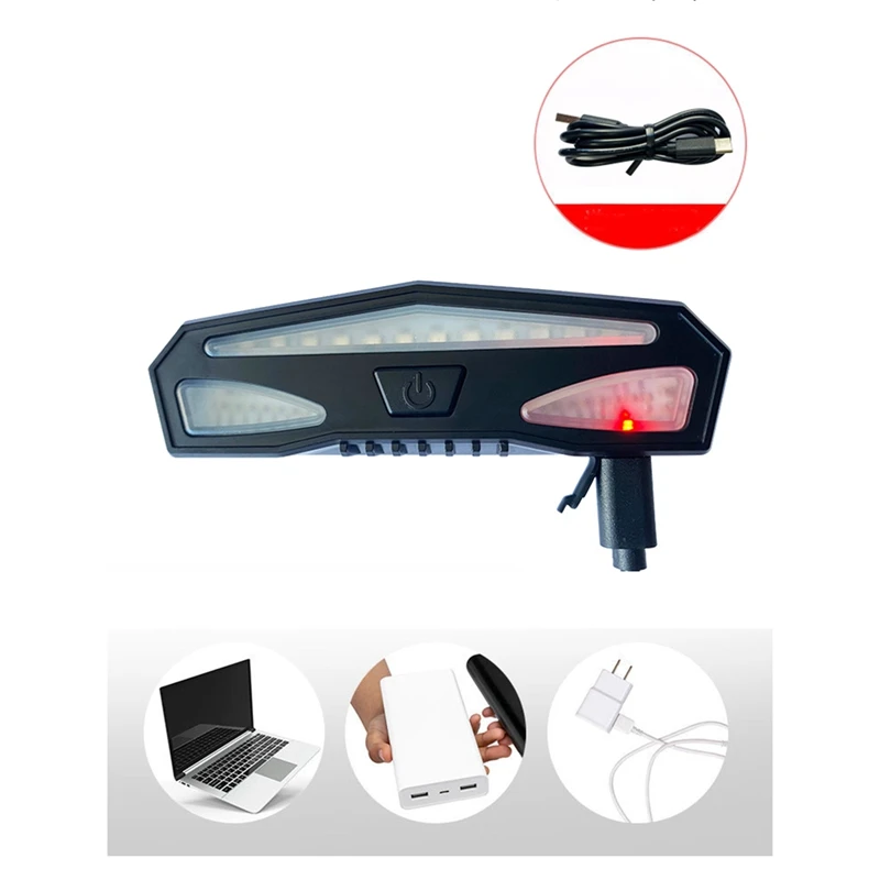 

Smart Wireless Remote Control Steering Brake Tail Light USB Rechargeable Bicycle Indicator Mountain Bike Light
