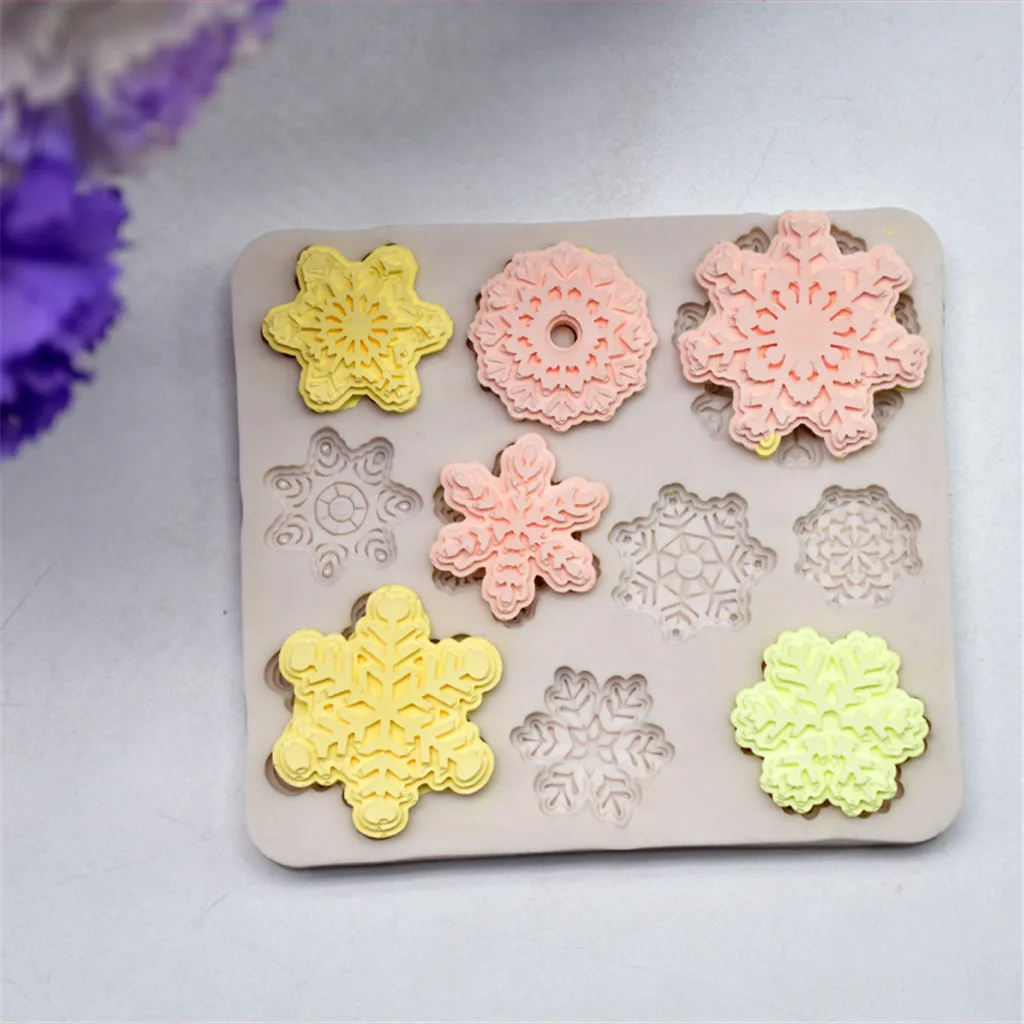 

New Silicone Chocolate Mold Snowflake Chocolate Baking Tools Cake Mold Baking Candy 3D Silicone DIY Mold Kitchen Accessories