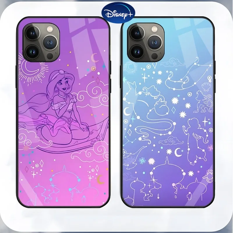 

Princess Jasmine Phone Case Tempered Glass For IPhone 13 12 11 Pro Max Mini X XR XS Max 8 7 6s Plus SE 2020 Shell Fundas