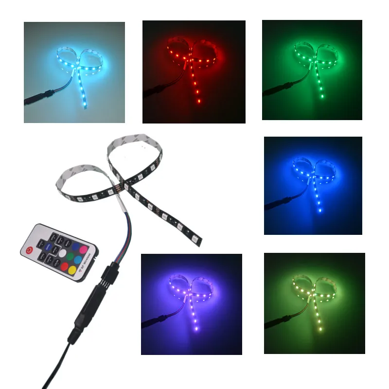 Лента Светодиодная 5050 RGB с блоком питания SATA 50 см 12 В 17 клавиш |