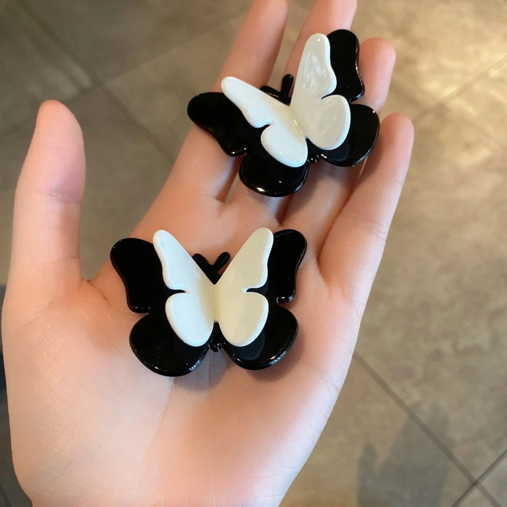 

Duckbill Clip Black White Hairgrips Butterfly Hairpin Headdress Bangs Side Clip Butterfly Side Clip Hair Clips Hair Accessories