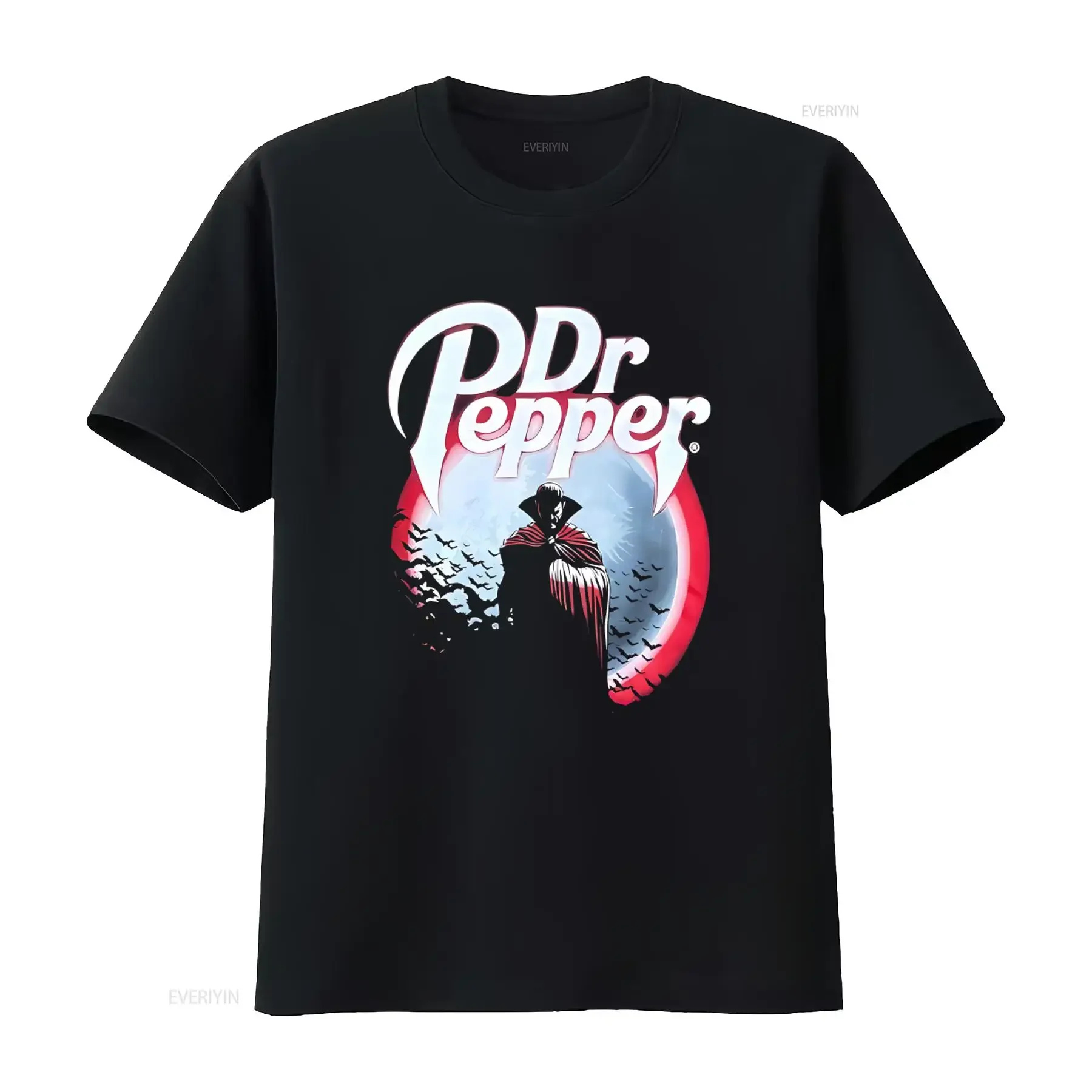 Фото Футболка Dr Pepper Vampire Dracula, ультраредкая, Хэллоуин 2017, XXL, винтажная, с эффектом потертости, для повседневной носки, с доставкой по почте, слегка потертая. №1