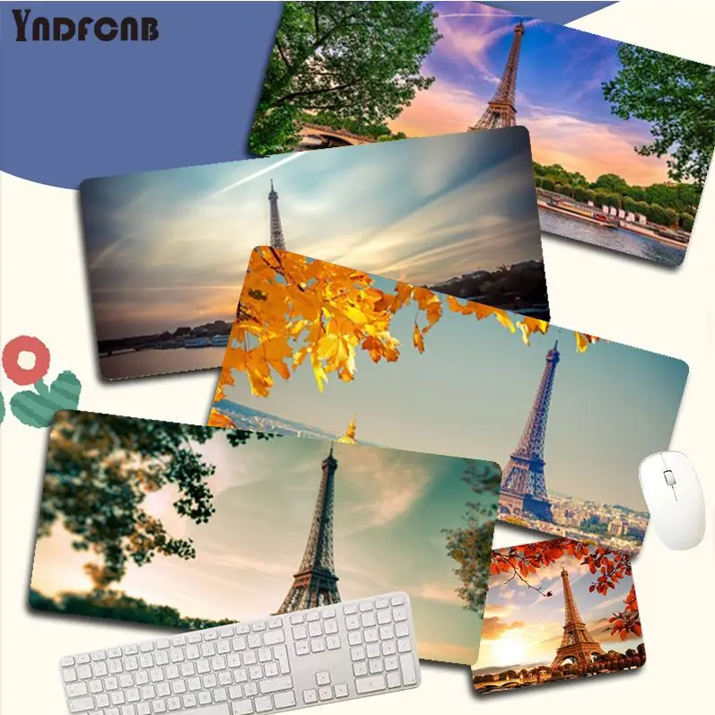 

YNDFCNB Eiffel Tower Mousepad New Rubber Mouse Durable Desktop Mousepad Size for Game Keyboard Pad for Gamer