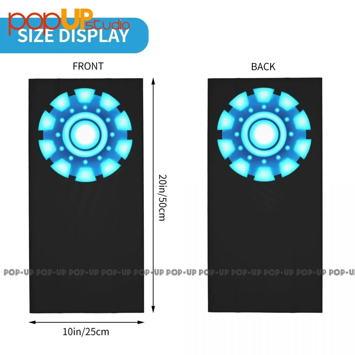 Дуговой реактор Тони Старк индастриал игра герой Шея Гетры бандана шарф маска