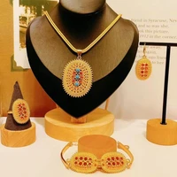 24k gold plated dubai jewelry set jewelry women jewelry necklacebraceletearringsring chd20914