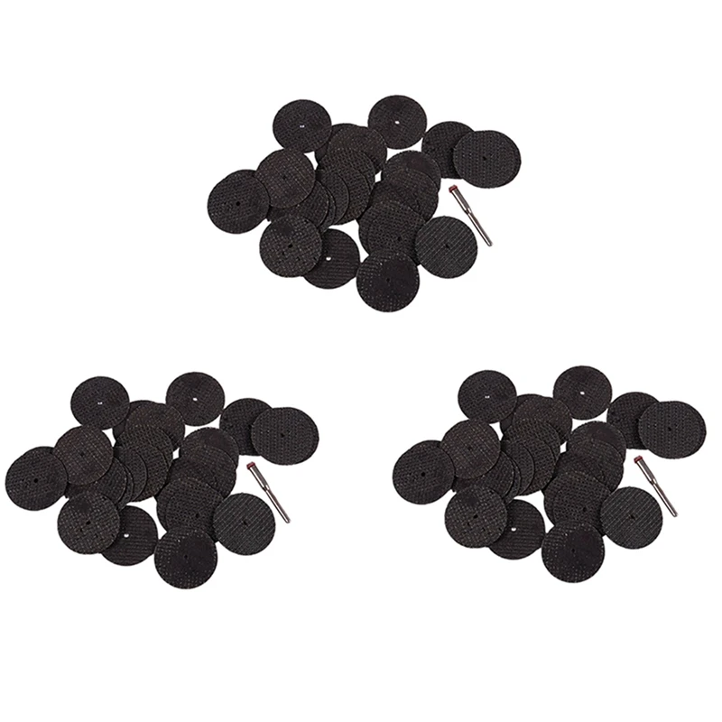

75 PCS 32Mm Resin Cutting Wheel Discs Set Kit + 3 Mandrel For Rotary Tool
