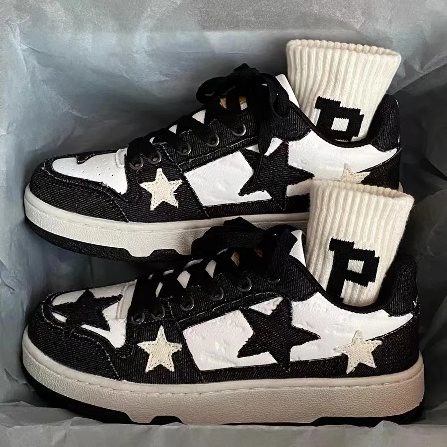 Women Shoes Designers Board Star Flats Woman Sneakers Zapatillas Mujer Lace Up Comfort Running Shoes for Girls Light Man Shoes