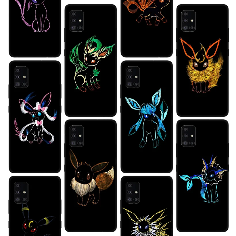 

Anime Pokemon Eeveelution Phone Case For Samsung Galaxy A51 A52 A71 A72 A42 A32 A22 A12 5G A02S A31 A21S M12 M21 M31S M32 Cover