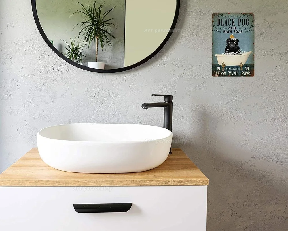 Металлические оловянные знаки французский бульдог мыло для ванной гостиной