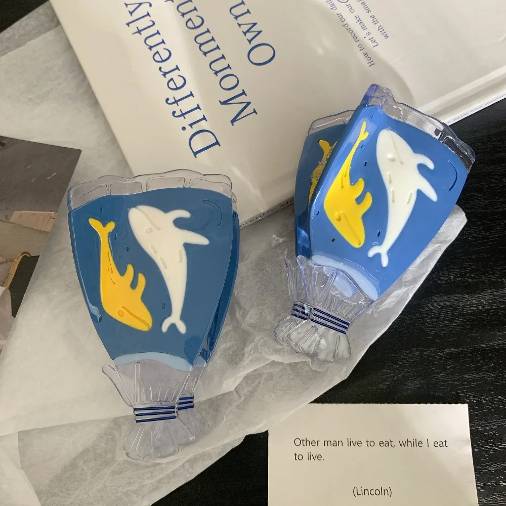 Аксессуары для волос акриловая морская серия зажим в виде акулы звезда раковина