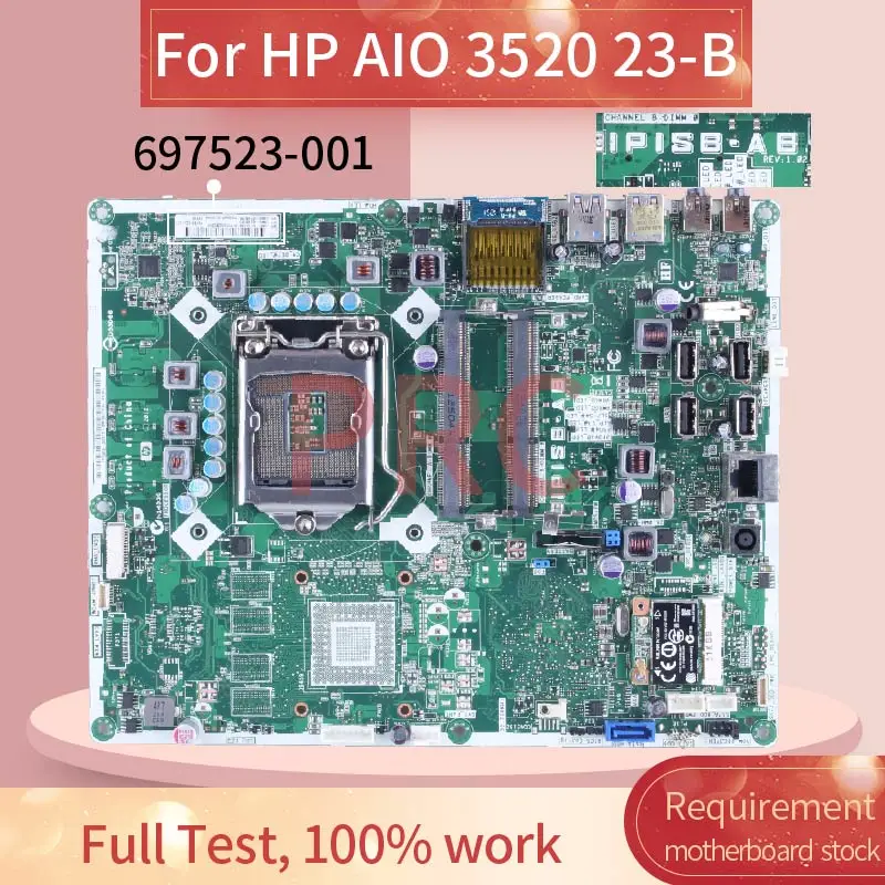 

Материнская плата для HP AIO 3520 IPISB.AB REV: 1,02 697523-001 703643-501 SLJ4B материнская плата все-в-одном DDR3